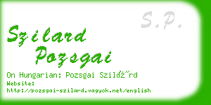 szilard pozsgai business card